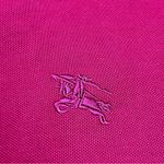 Burberry  Brit‎ Womens Size Medium Pink Mock Neck Long Sleeve Polo Ruffle *FLAW* Photo 5