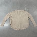 Urban Outfitters Out from Under UO Jojo Waffle Knit V-Neck Button Thermal Oversized Top XS Beige Photo 7