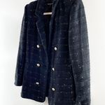 Generation Love Maverick Windowpane Tweed Blazer Jacket Black Small Photo 6