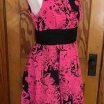 Hot pink artistic pin up style dress Photo 7