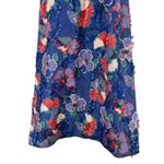 Tory Burch Natalie Floral Midi Resort Dress Ruffle Trim Blue Size 0 Photo 7