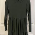Olive Green Mini Skater Dress Photo 0