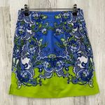 EP Pro Golf Skort Womens 2 Blue Green Paisley Print Side Zip Pockets Photo 3