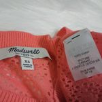 Madewell  Orange XS See Through Long Sleeve Top Photo 5