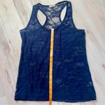 Zenana Outfitters  DARK BLUE SHEER LACE RACERBACK TANK TOP Large Photo 9