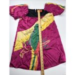 VOOM by Joy Han 100% Silk Mini Dress XS Purple Yellow‎ W Green Macow Size 0 Photo 3
