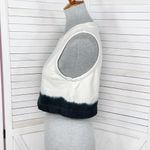 ALLSAINTS  Lila Ombre‎ Cropped Sleeveless Sweatshirt Top Cream Black Small Photo 2