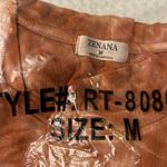 Zenana Premium NEW! ZENANA Oversized Boyfriend T-Shirt Orange Tie Dye Size MEDIUM Short Sleeve Photo 5