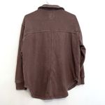 Aerie AMERICAN EAGLE AE Lumberjane Fleece Shirt Solid Dark Brown Oversized Tunic Photo 13