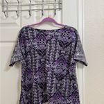 Style & Co  Geometric Purple Sequin Blouse Top NWT Photo 5