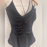 H:ours  Lauren Black Strappy Bodysuit Sz S Photo 2