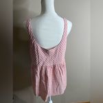 NWT cotton bleu pink plaid empire waist sleeveless top size large Photo 7