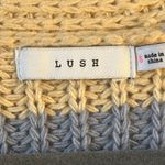 Lush Clothing Lush Striped Chunky Knit Button Front Cardigan Sweater – Blue Cream – Size S Photo 7