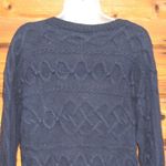 Vintage 80s Hand Knit Sweater Blue Size XS Photo 4