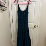 Lulus  Forest Green Teal Flowy Tiered Maxi Dress NWT Photo 2