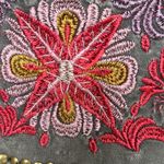 Ecote  top green mineral wash distressed look embroidered Photo 5