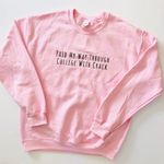 Funny light pink “college” sweatshirt M Size M Photo 0