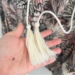 Entro  Anthropologie Tropical tassel Mini Dress bohemian LARGE NEW Photo 3