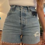 Levi’s Ribcage High Rise Light Wash Shorts Photo 0