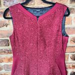 Tahari  Maroon Red Textured Sleeveless Kyle Sheath Dress Women's Size 4 Photo 1