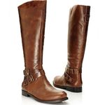 Matisse Britain Saddle Tall Riding Boots Size 6.5 in Distressed Brown Leather Photo 1