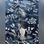 Lee Sands Mother of Pearl Inlaid Guardian Angel Brooch Pendant & Chain Photo 1