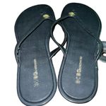 BCBGeneration BCBGGeneration black flip flops with gold detail women’s size 9 Photo 3