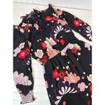 Ann Taylor  Blooms Ruffle Floral Shirtdress Long Sleeve Mini Career Womens Size S Photo 6