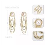 Crystal Fashion Luxury Vintage style Pearl Long Earrings for Women Dangle‎ new Photo 7