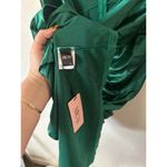 Micas  Green Satin High Slit Maxi Skirt XL NWT Photo 1