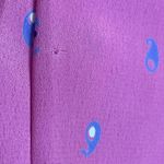 Vintage 70s Dress Pink Belted Women Long Sleeves High Neck Tiny Paisley Print Size 10 Photo 8