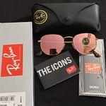 Ray-Ban  Rose Gold Mirrored Lens Hexagonal Frame RB3548N Photo 0