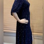 True Craft  Navy & White Midi Dress With Slit Photo 1