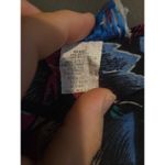 Cherry Hill Black Floral Leaf Print Blouse, Women's Medium Top, Fringe Top Photo 4