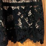 EXPRESS Lace Overlay Lace-Up V-Neck Scallop Sleeveless Top Blouse Black Size XS Photo 9