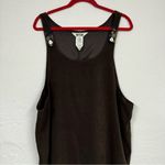 Nina Piccalino Brown Felt Overall Dress Womens 16 Jumper Loepard Dragon Lined Photo 6