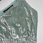 Anthropologie Hemant & Nandita Mint Green Velvet Dress Size SMALL Photo 9