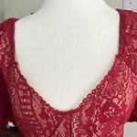 Ryan Michelle Burgundy Lace Midi Dress | Size XL | Made in Vietnam Red Photo 1