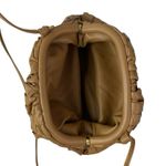 Women's Tan Woven PU Leather Crossbody Strap Purse Pouch Clutch Mini Bag OS Photo 4