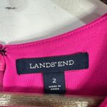 Lands' End Sheath Dress Womens 2 Pink Sleeveless Pockets Office Career Chic Photo 1