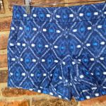 J.Crew  Blue Ikat Tapestry Woven Flat Front Chino Side-Zip Shorts Women's Size 4 Photo 1