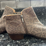 Lucky Brand Southwestern Aztec Boho Print Basel Leather Ankle Booties Size 10 Photo 0