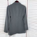 Vintage Moda International Pinstripe Long Blazer Jacket Grey Pink 4 Gray Photo 9