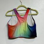 Athleta Multi Color Rainbow Conscious Love Proudly Crop Top Sz L Photo 7