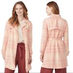 LC Lauren Conrad Lauren Conrad Very Berry Lined Belted Trench Coat Plaid‎ Size XL Photo 1