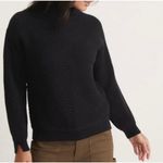 Marine layer Black Skylar Sweater Womens XS Turtleneck Cotton Wool Blend Ribbed Photo 2