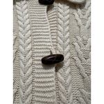 Arancrafts Ivory Long Irish 100% Merino Wool Cardigan Sweater Coat Size Medium Photo 4