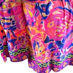 Lilly Pulitzer Sanilla Silk Off The Shoulder Top XXS Pink Fusion Butterfly Neon Photo 7