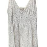 Cute Options White Eyelet Lace Mini‎ Dress Sleeveless Summer Casual Party Size M Photo 0