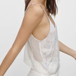 Aritzia New  Azure Skies Sheer Mesh Back Camisole Arago Tank Top Black Photo 17